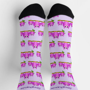 Chaussette Purple Owls Conception Personnalisée