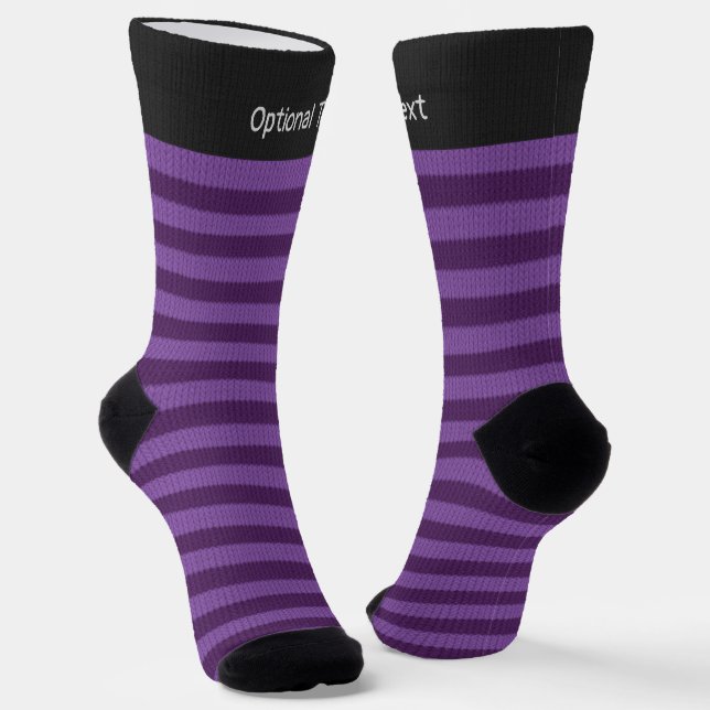Chaussette Purple Striped - propre texte sur Cuff - Apparence (Angulaire)