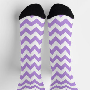 Chaussette Purple Zigzag, Purple Chevron, Motif géométrique