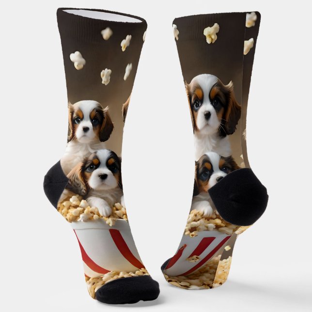 Chaussette Quads Cavalier Espagnol Chipies Dans Le Popcorn, (Angulaire)