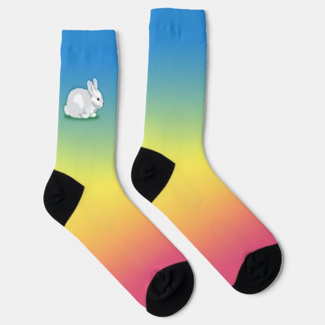 Chaussette Rabbit et arc-en-ciel (Droite)