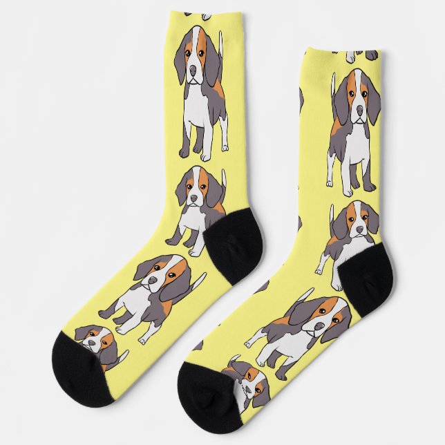 Chaussette Race de chien Beagle mignon Thunder_Cove (Gauche)