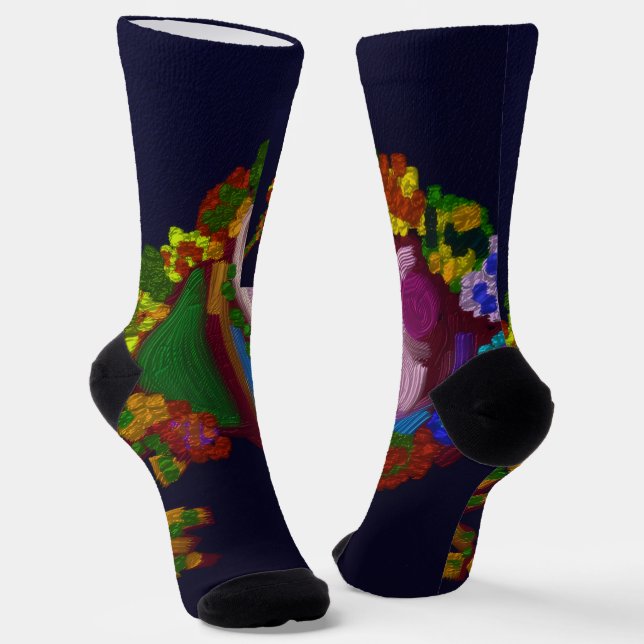 Chaussette Rainbow Colored Floral (Angulaire)