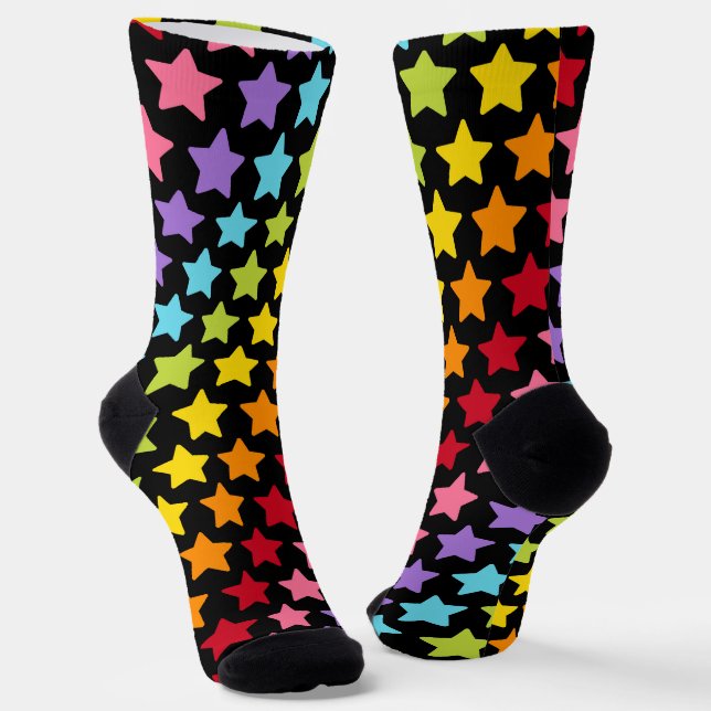 Chaussette Rainbow Colorful Stars Socks (Angulaire)