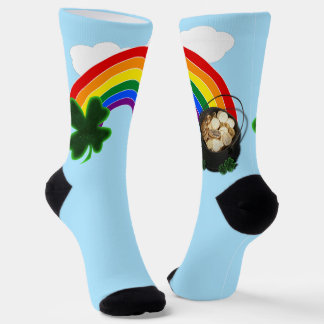 Chaussette Rainbow Pot of Gold St. Patrick's Day