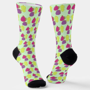 Chaussette Raisins Rouge, Vert Et Violet