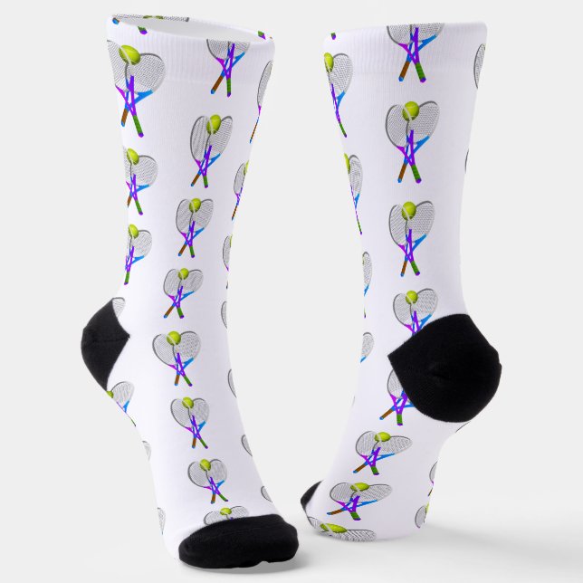 Chaussette Raquettes et balle de tennis (Angulaire)