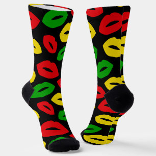 Chaussette Rasta Love Lipstick Baisers Motivés