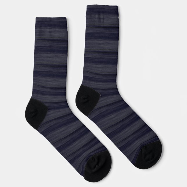 Chaussette Rayure bleue et grise délavée (Droite)