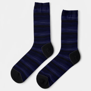 Chaussette Rayure royale bleue et noire irrégulière