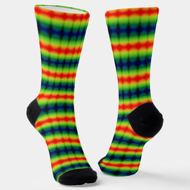 Chaussette Rayures arc-en-ciel (Angulaire)
