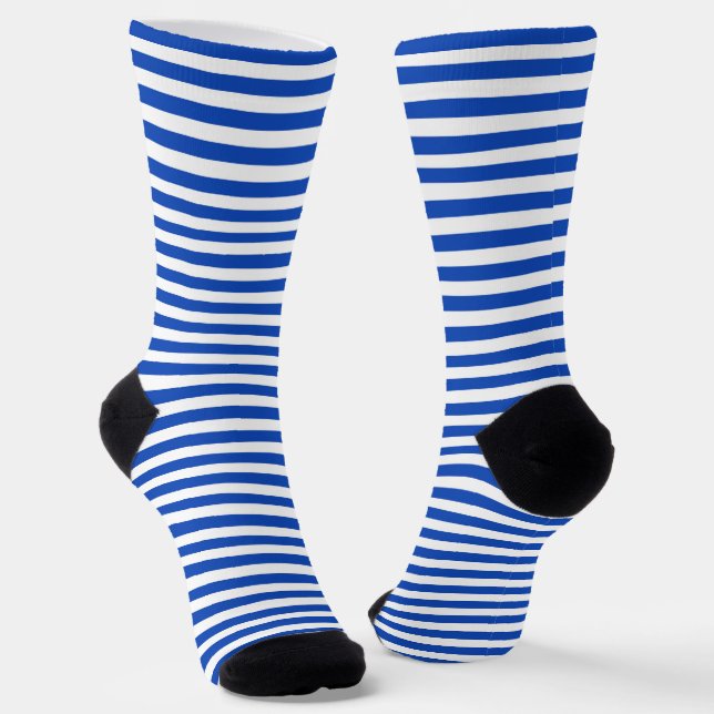 Chaussette Rayures Bleu Nautique (Angulaire)