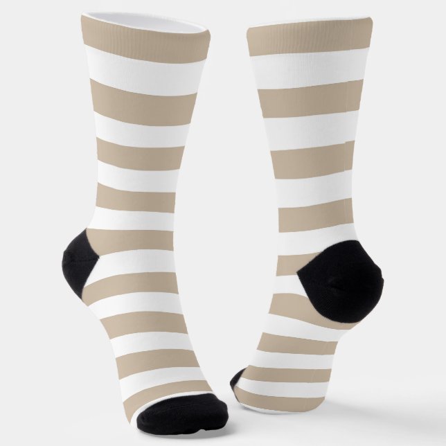 Chaussette Rayures Brown et blanches claires (Angulaire)