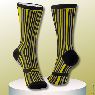 Chaussette Rayures chancelantes, jaunes et noires