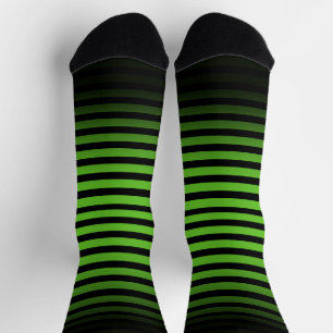 Chaussette Rayures horizontales ombre vert noir Halloween