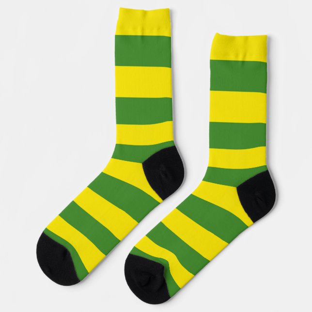 Chaussette Rayures jaune et verte (Gauche)