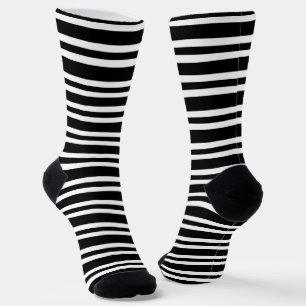 Chaussette Rayures noires et blanches motif sans fin