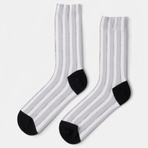 Chaussette Rayures Pailletées Violet Lavande Blanc