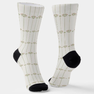 Chaussette Rayures traditionnelles botaniques victoriennes vi