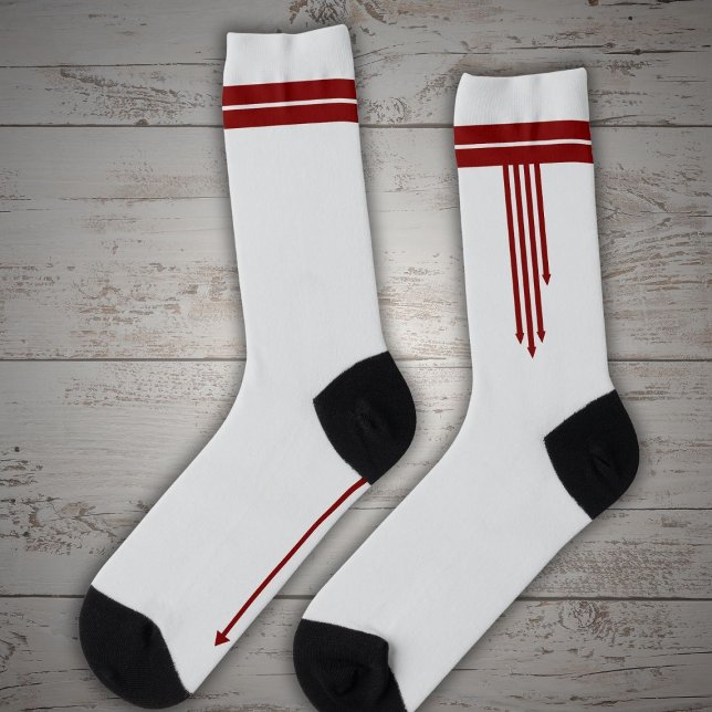 Chaussette Red Arrows on White (Créateur téléchargé)