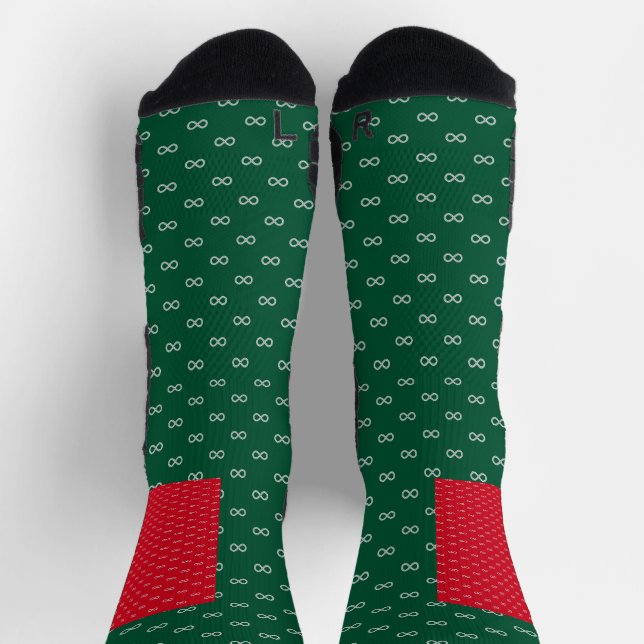 Chaussette Red et Green Infinity Festive Style Edition (Haut)