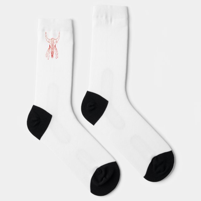 Chaussette Red Ghost Dance Buffalo ligne blanc premium chauss (Droite)