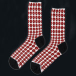 Chaussette Red Lips Kiss Print<br><div class="desc">A bold and stylish print featuring a red lipstick kiss on a white background. This seductive and modern artwork adds a touch of glam to fashion accessories,  stationery,  or home decor. Perfect for Valentine's Day gifts or anyone who loves pop art and beauty icons.</div>