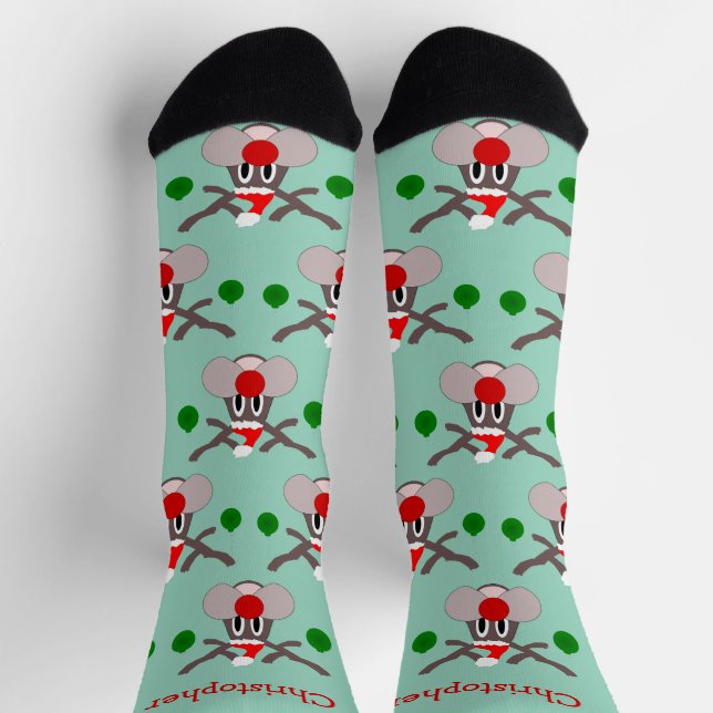 Chaussette Reindeer Design Christmas (Haut)