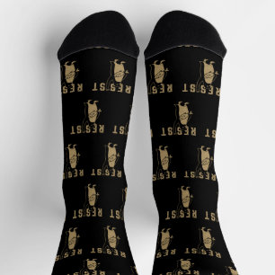 Chaussette Résister Activisme Penguin Design graphique Vintag