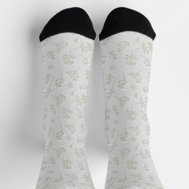 Chaussette Respiration de Bébé Blanche Florale Gypsophila (Haut)