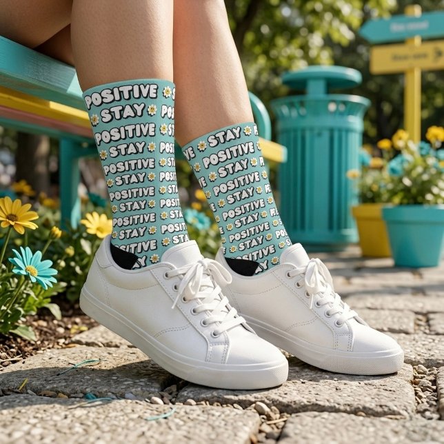 Chaussette Restez Positif (Créateur téléchargé)