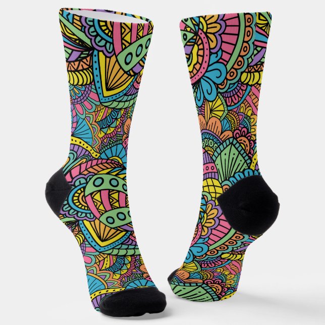 Chaussette Résumés de couleur funky (Angulaire)