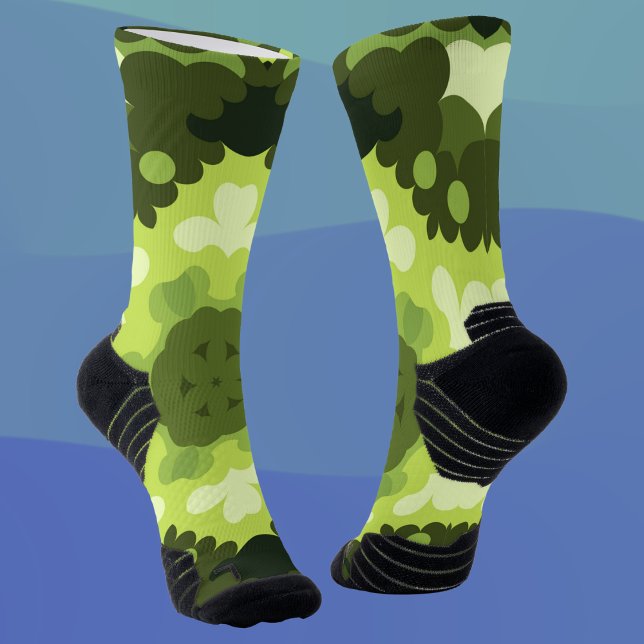 Chaussette Retro Mandala Green (Créateur téléchargé)