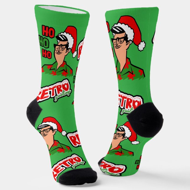 Chaussette Retro Myrtle Beach Guy Christmas (Angulaire)