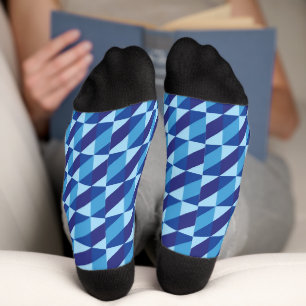 Chaussette Rétro Nostalgie 90 Zig Zag Géométrique Abstrait