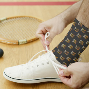 Chaussette Retro Rad Papa Motif Noir