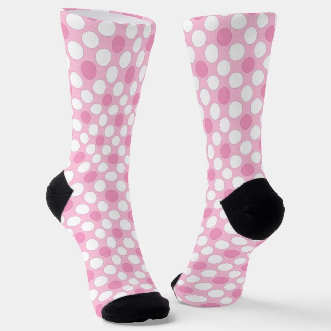 Chaussette Rétro rose pois (Angulaire)