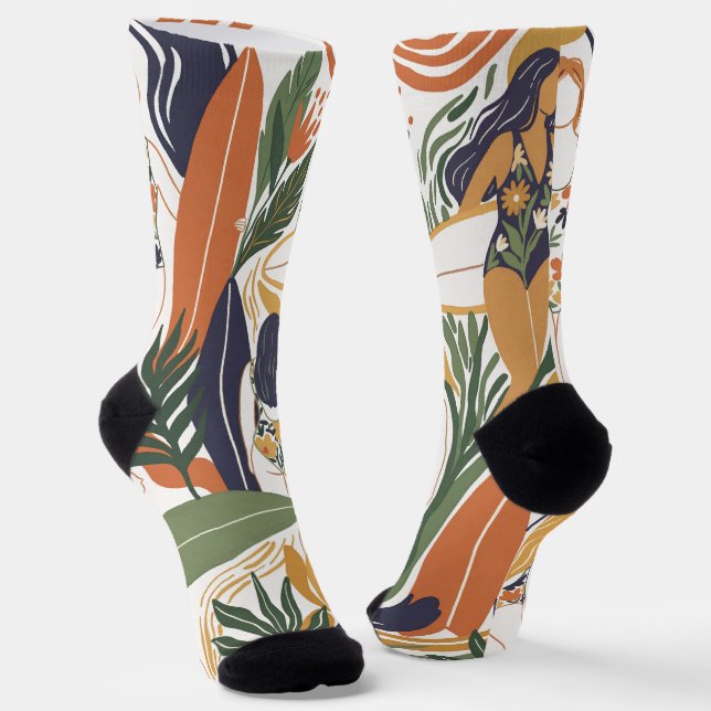 Chaussette Retro Surf Club (Angulaire)