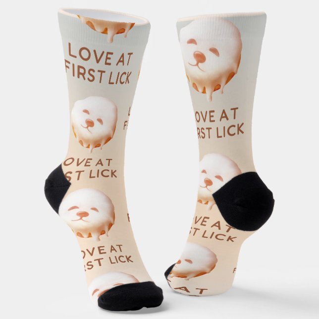 Chaussette Rêve de beignet : Smile Pup glacé  (Angulaire)