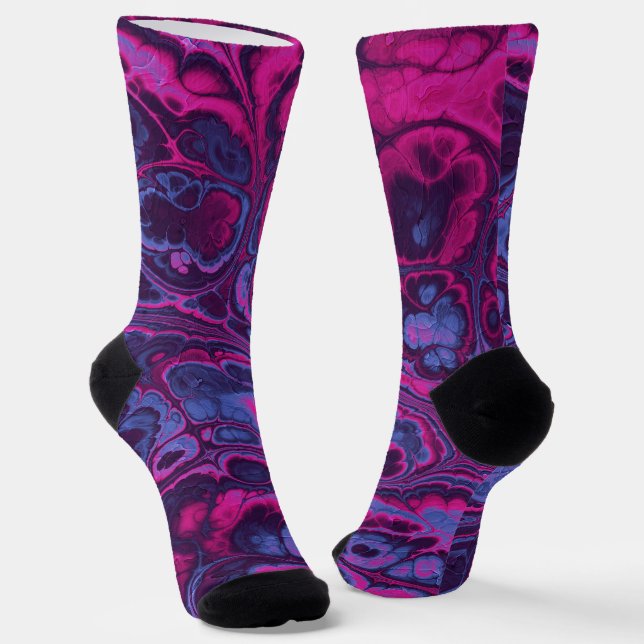Chaussette Rêve de Marbre Orchidée Électrique (Angulaire)
