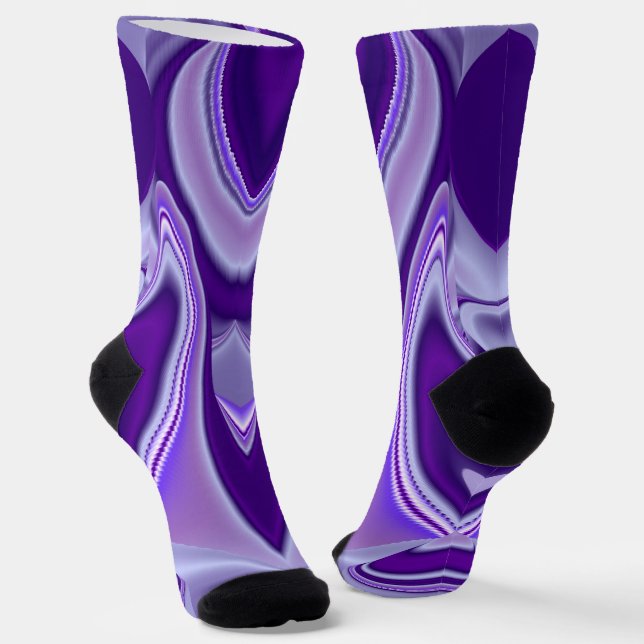 Chaussette Rêves arc-en-ciel à fleurs violettes (Angulaire)