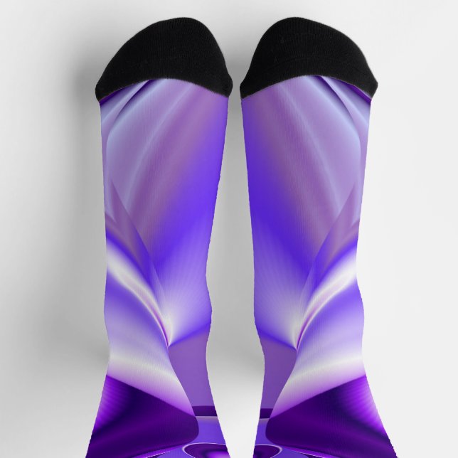 Chaussette Rêves arc-en-ciel à fleurs violettes (Haut)