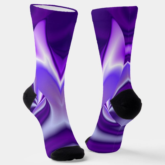 Chaussette Rêves arc-en-ciel à fleurs violettes (Angulaire)