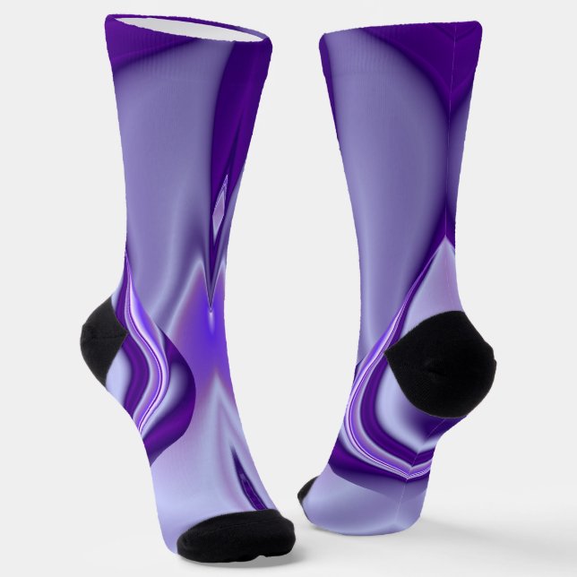 Chaussette Rêves arc-en-ciel à fleurs violettes (Angulaire)