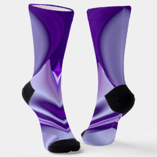Chaussette Rêves arc-en-ciel à fleurs violettes