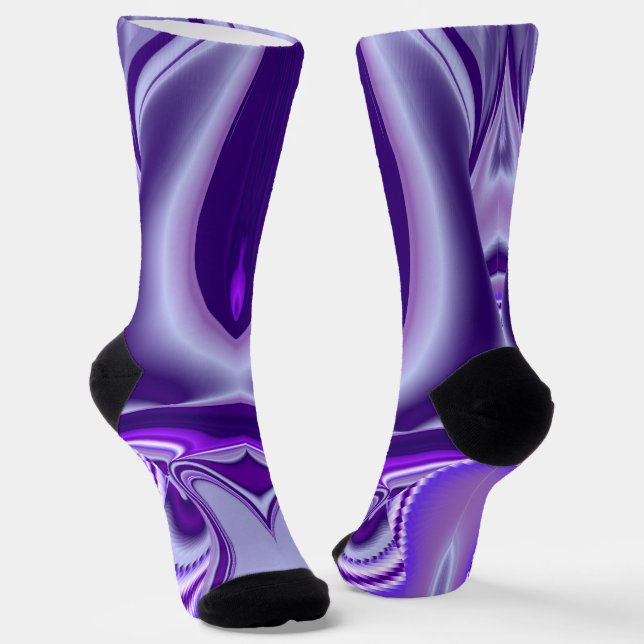 Chaussette Rêves arc-en-ciel à fleurs violettes (Angulaire)