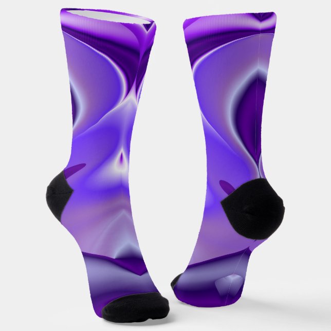 Chaussette Rêves arc-en-ciel à fleurs violettes (Angulaire)