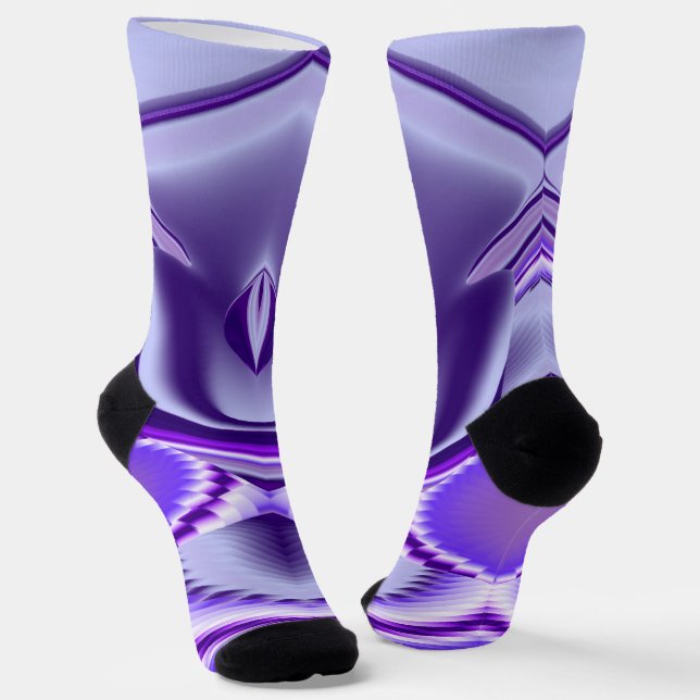 Chaussette Rêves arc-en-ciel à fleurs violettes (Angulaire)