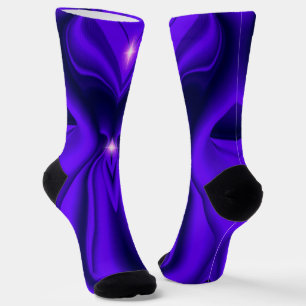 Chaussette Rêves arc-en-ciel à fleurs violettes, deux étoiles