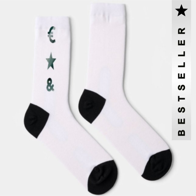 Chaussette RICH Unisex Chaussettes Tendance Abstrait noir bla (Créateur téléchargé)